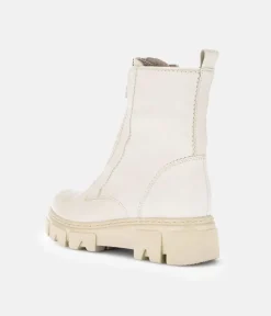 Gabor Funky Cream Front Zip Ankle Boots