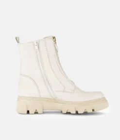 Gabor Funky Cream Front Zip Ankle Boots