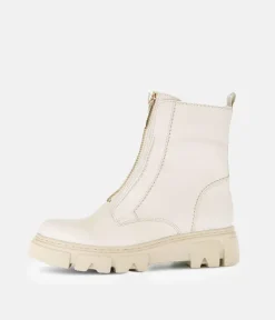 Gabor Funky Cream Front Zip Ankle Boots