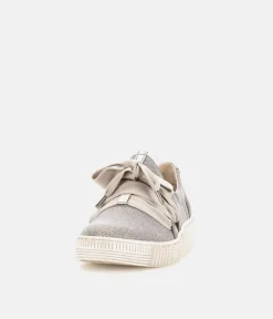 Gabor Glam Beige/Gold Slip On Trainers