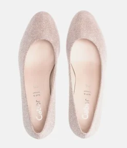 Gabor Glam Rose Gold Glitter Heels