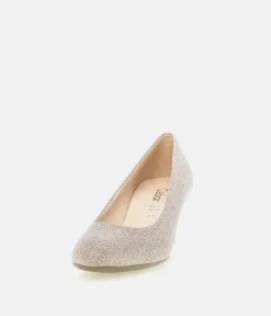 Gabor Glam Rose Gold Glitter Heels