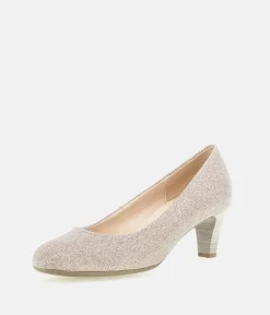 Gabor Glam Rose Gold Glitter Heels
