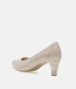 Gabor Glam Rose Gold Glitter Heels