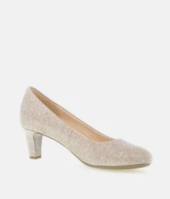 Gabor Glam Rose Gold Glitter Heels