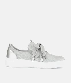 Gabor Glam Silver Slip On Trainers