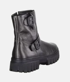 Gabor Gorgeous Metallic Buckle Ankle Boots