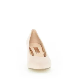 Gabor Light Beige/Pink Suede Block Heels