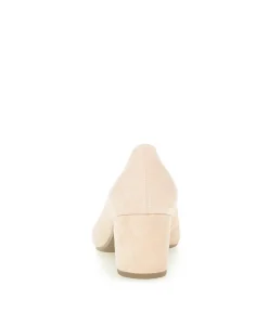 Gabor Light Beige/Pink Suede Block Heels