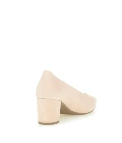 Gabor Light Beige/Pink Suede Block Heels