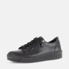 Gabor Low Top Black Leather Sneaker