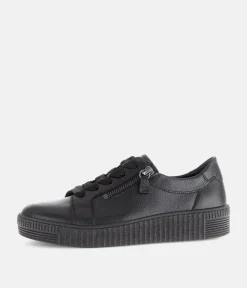 Gabor Low Top Black Leather Sneaker