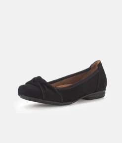 Gabor Plush Black Knot Slip On Shoe