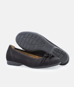 Gabor Plush Black Knot Slip On Shoe