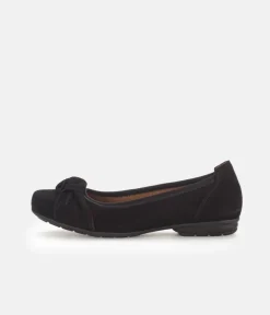 Gabor Plush Black Knot Slip On Shoe