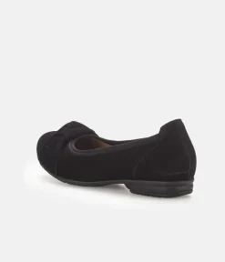 Gabor Plush Black Knot Slip On Shoe