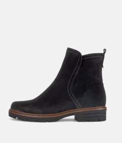 Gabor Plush Black Suede Ankle Boots
