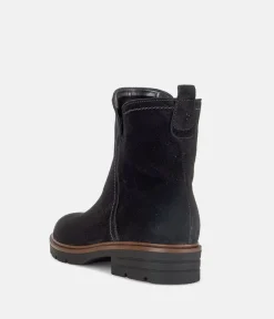 Gabor Plush Black Suede Ankle Boots