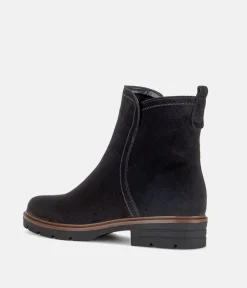 Gabor Plush Black Suede Ankle Boots