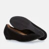 Gabor Plush Black Suede Mini Wedges