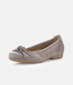 Gabor Plush Grey Knot Slip On Shoe