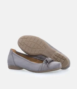 Gabor Plush Grey Knot Slip On Shoe