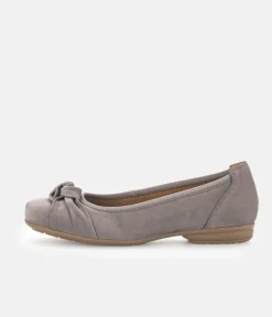 Gabor Plush Grey Knot Slip On Shoe