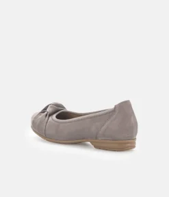 Gabor Plush Grey Knot Slip On Shoe