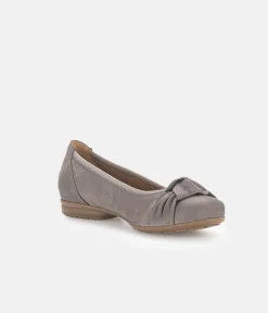 Gabor Plush Grey Knot Slip On Shoe