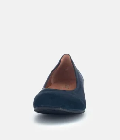 Gabor Plush Navy Suede Mini Wedges