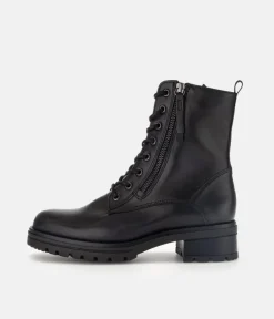 Gabor Premium Black Leather Ankle Boots