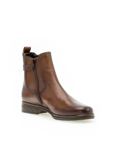 Gabor Premium Brown Leather Ankle Boots
