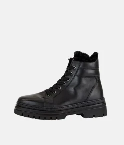 Gabor Premium Comfort Black Lace Up Boots