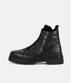 Gabor Premium Comfort Black Lace Up Boots