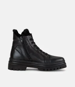 Gabor Premium Comfort Black Lace Up Boots