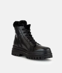Gabor Premium Comfort Black Lace Up Boots
