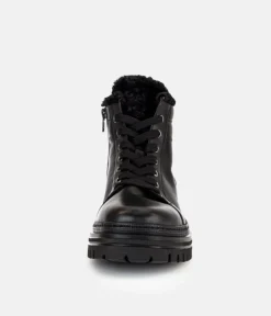 Gabor Premium Comfort Black Lace Up Boots