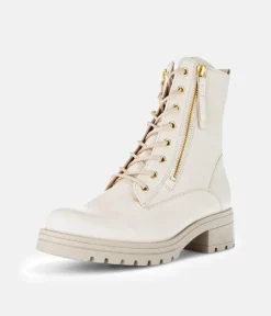 Gabor Pretty Ivory Double Zip Ankle Boots