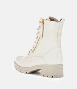 Gabor Pretty Ivory Double Zip Ankle Boots