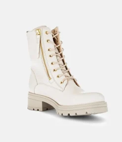 Gabor Pretty Ivory Double Zip Ankle Boots