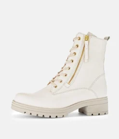 Gabor Pretty Ivory Double Zip Ankle Boots