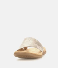 Gabor Pretty Metallic Leather Toe Post Sandal