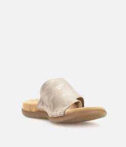 Gabor Pretty Metallic Leather Toe Post Sandal