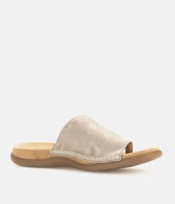 Gabor Pretty Metallic Leather Toe Post Sandal