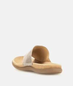 Gabor Pretty Metallic Leather Toe Post Sandal