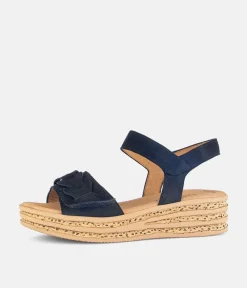 Gabor Pretty Navy Wedge Sandals