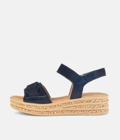 Gabor Pretty Navy Wedge Sandals