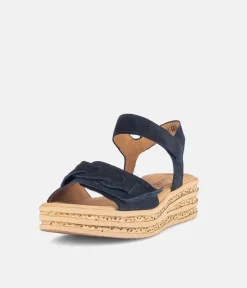 Gabor Pretty Navy Wedge Sandals