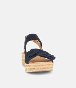Gabor Pretty Navy Wedge Sandals