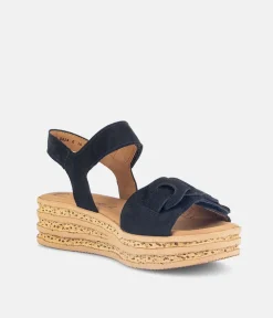 Gabor Pretty Navy Wedge Sandals